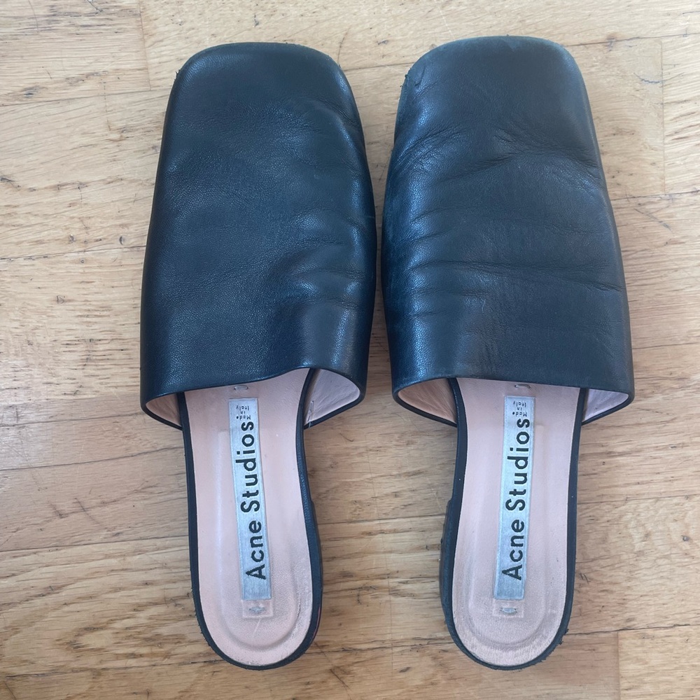 Acne studios black mules